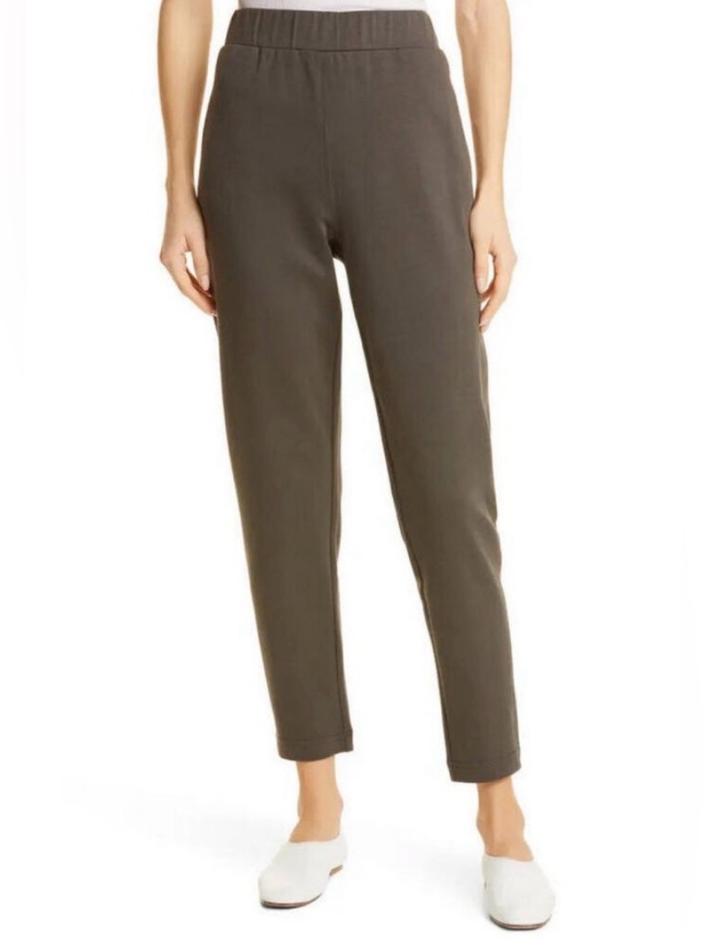 Max Mara Leisure Pesca Knit Tapered Pants Olive Green XS READ